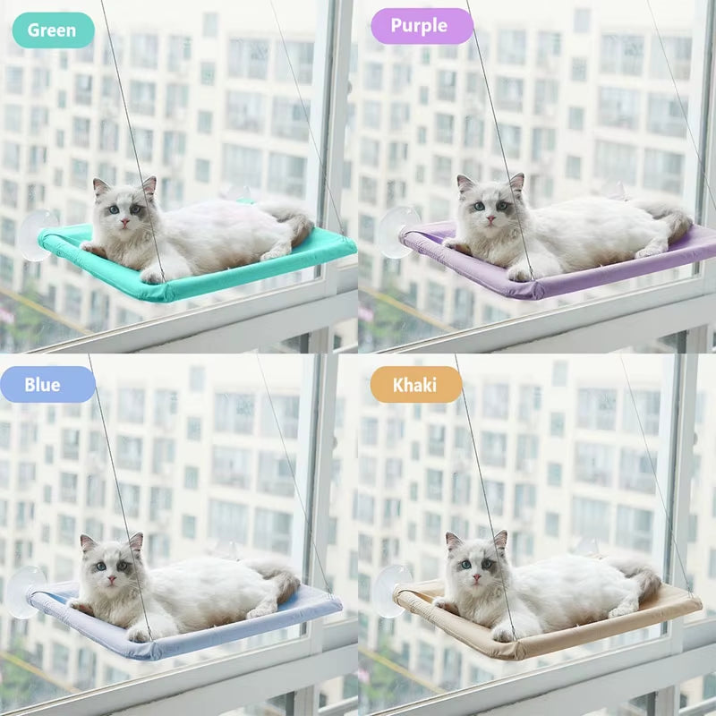 Premium Cat Hammock - Comfortable Window Seat for Cats, Supports Up to 20kg, Ideal for Climbing and Relaxation, Pet Accessories